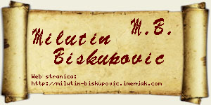 Milutin Biskupović vizit kartica